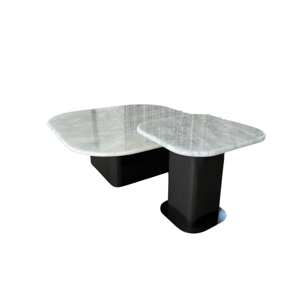 โต๊ะกลาง MJHOMEDESIGNS TB1422 L90XH32 CM + L45XH43 CM ดำ/เทา